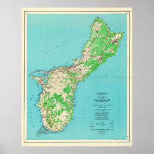  kaart van de Guam (1965) Poster