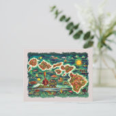 Kaart van de Hawaï 1950 (Staand voorkant)