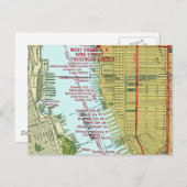 kaart van de Hudson River en Manhattan (Voorkant / Achterkant)