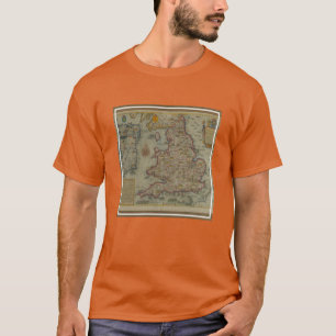 Kaart van de invasies van Engeland en Ierland T-shirt