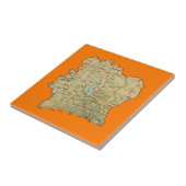 Kaart van de Ivoorkust Tegeltje (Zijkant)