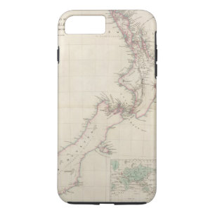 Kaart van de Kolonie Nieuw-Zeeland iPhone 8 Plus / 7 Plus Hoesje