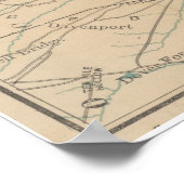  kaart van de kust van New Jersey (1890) Poster (Hoek)