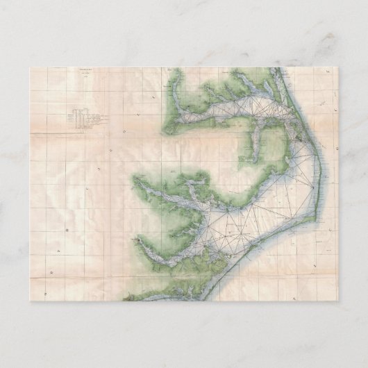 kaart van de kust van North Carolina (1875) (Voorkant)