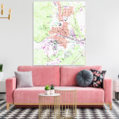  kaart van de lagstaff Arizona (1962) Canvas Afdruk (Insitu (Woonkamer))