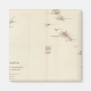 Kaart van de Libanese eilanden Magneet