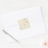 Kaart van de Libanese eilanden Vierkante Sticker (Envelop)