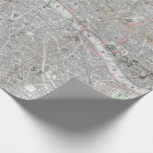 kaart van de Londense stad Cadeaupapier (Hoek)