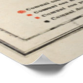 Kaart van de maffia-activiteit in Sicilië 1900 Poster (Hoek)