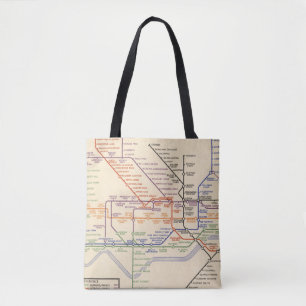 Kaart van de metro van Londen Draagtas