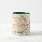 Kaart van de metro van Londen Mok (Midden)