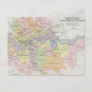 Kaart van de metropolitane parlementaire wijken