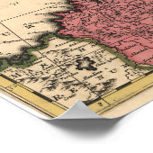  kaart van de Middellandse Zee (1695) Poster (Hoek)