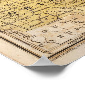 Kaart van de Midden-Staten Poster (Hoek)