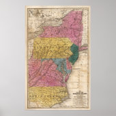 Kaart van de Midden-Staten Poster (Voorkant)