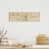 Kaart van de Mississippi Poster (Keuken)