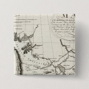 Kaart van de Missouri Vierkante Button 5,1 Cm