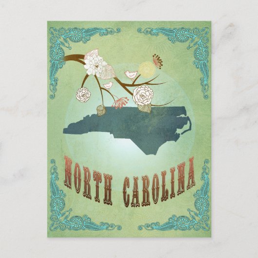 Kaart van de moderne  staat van North Carolina - G (Voorkant)