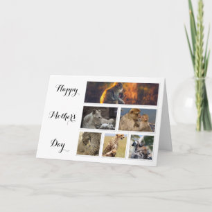 Kaart van de moederdag - collage van foto ' s van 