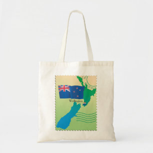 Kaart van de Nieuw-Zeelandse Canvas tas
