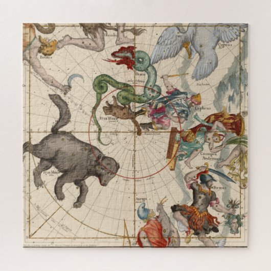  kaart van de Noordpool Legpuzzel (Horizontaal)