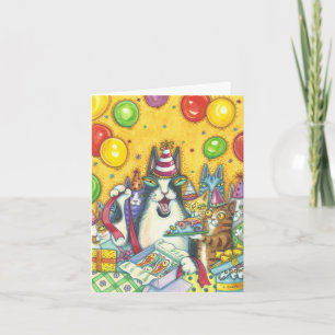 KAART van de NOTA van de VERJAARDAG van de Katten