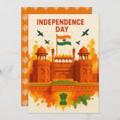 Kaart van de Onafhankelijkheidsdag van het Rode Fo (Voorkant / Achterkant)