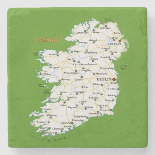 Kaart van de Onderzetters van Ierland (Voorkant)
