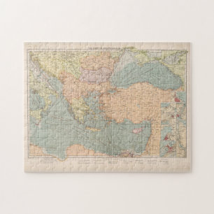  kaart van de oostelijke mediterrane havens legpuzzel