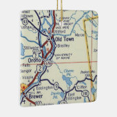 kaart van de oude stad Maine Keramisch Ornament (Rechts)