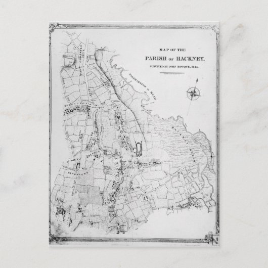 Kaart van de parochie van Hackney (Voorkant)