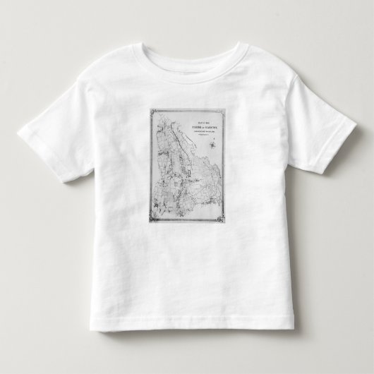 Kaart van de parochie van Hackney Kinder Shirts (Voorkant)