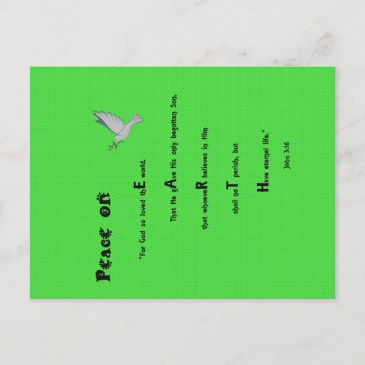 Kaart van de Peace on Earth Christmas Post (Voorkant)