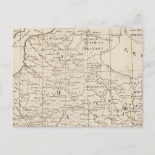 Kaart van de plaats van oorlog in Frankrijk 2