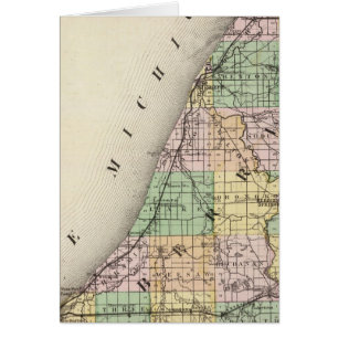 Kaart van de provincie Berrien, Michigan