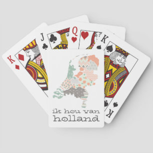 Kaart van de provincie Holland in geometrische pat