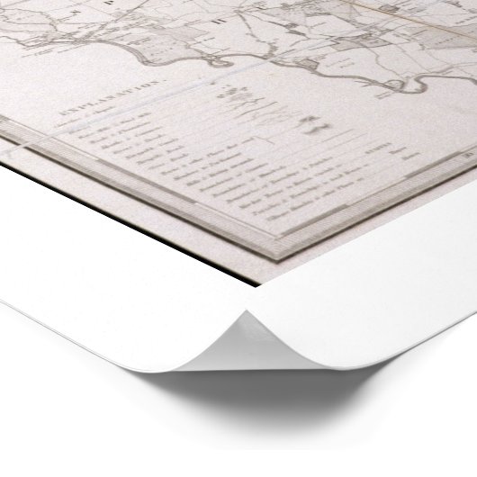 Kaart van de provincie Middlesex, gepubliceerd in Poster (Hoek)