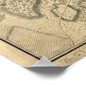 Kaart van de provincie Quebec Canada (1776) Poster (Hoek)