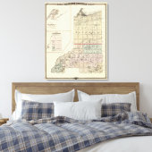 Kaart van de provincies Douglas en Burnett Canvas Afdruk (Insitu (Slaapkamer))