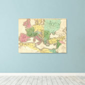 Kaart van de provincies in het Romeinse Rijk Canvas Afdruk (Insitu (Houten vloer))