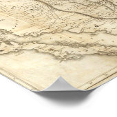 Kaart van de provincies New Spanje Poster (Hoek)