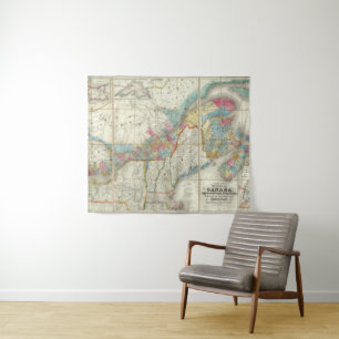 Kaart van de provincies van Canada Wandkleed