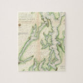 kaart van de Puget Sound (1867) Legpuzzel (Verticaal)
