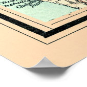 kaart van de Puget Sound (1883) Poster (Hoek)