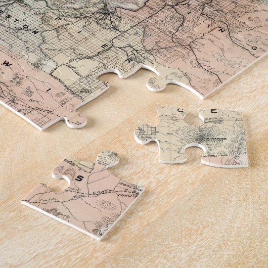 kaart van de Puget Sound (1891) Legpuzzel (Zijkant)