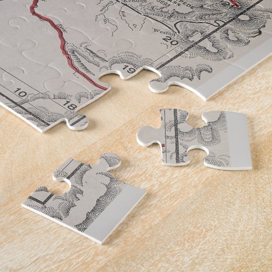 kaart van de Puget Sound (1899) Legpuzzel (Zijkant)