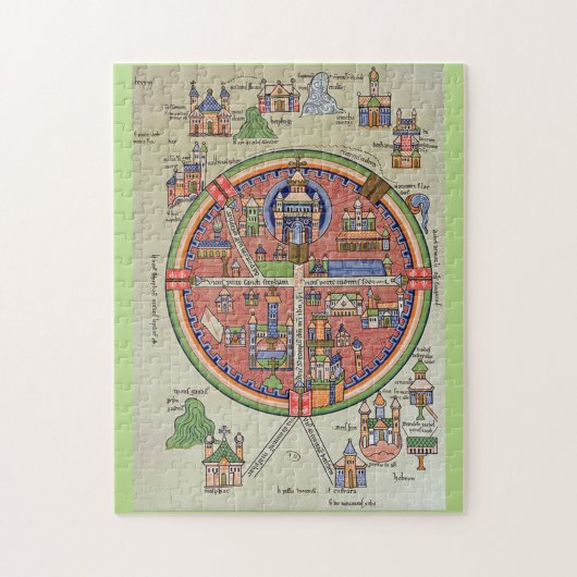 Kaart van de puzzel van Jeruzalem (Verticaal)