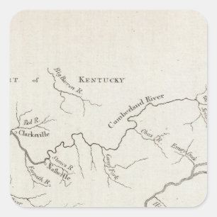 Kaart van de regering van Tennessee Vierkante Sticker