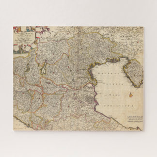 Kaart van de regio Venetië, Italië Legpuzzel