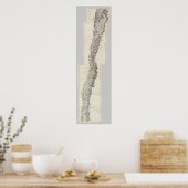 Kaart van de Republiek Chili 18 Poster (Keuken)